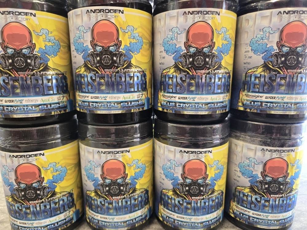 Pre-workout tubs stocked in the store